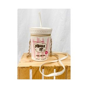 Strawberries and Cream Milkshake Purse By Betsey Johnson